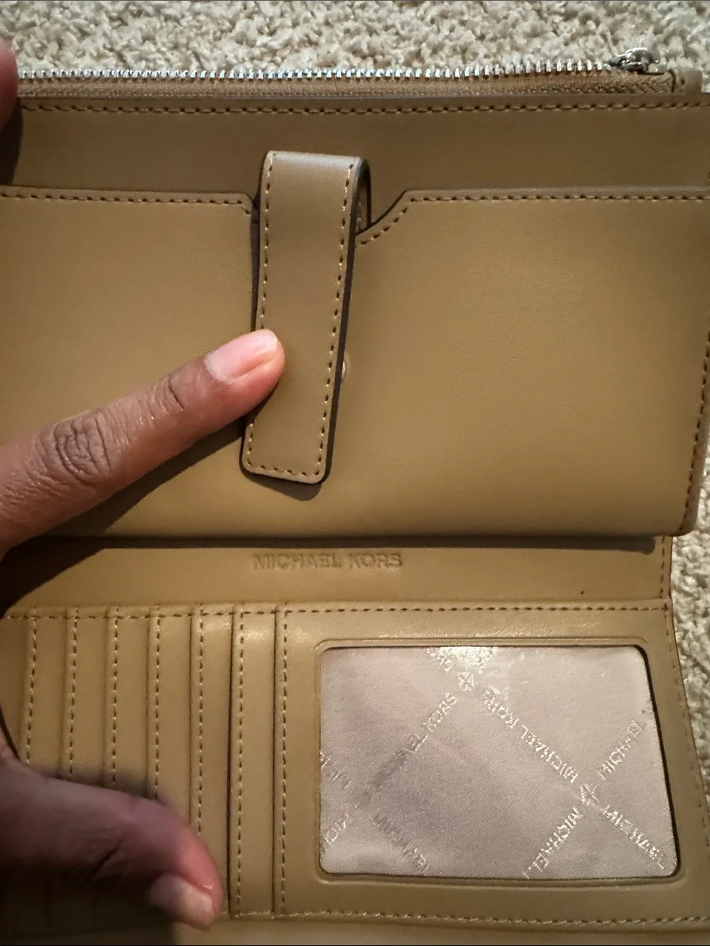 Michael Kors Beige Ombre Signature Wristlet